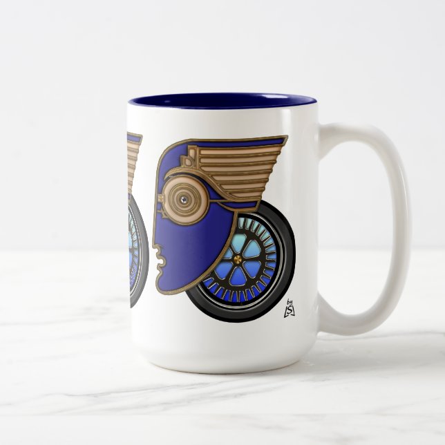 Tasse 2 Couleurs Art déco Motorhead (Droit)