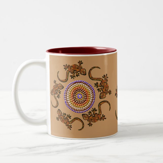 Tasse 2 Couleurs Art du désert aborigène australien (Gauche)