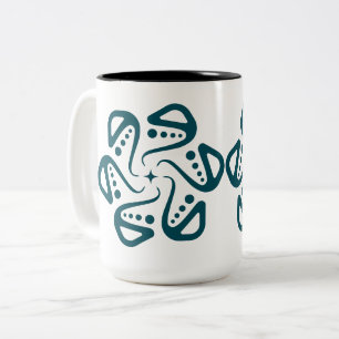Tasse 2 Couleurs Art mandala minimaliste de tentacule de pieuvre sa