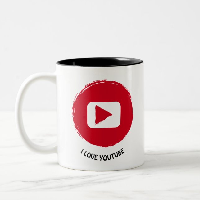 Tasse 2 Couleurs articulos personalizados  i live youtube (Gauche)