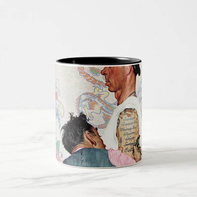 Tasse 2 Couleurs Artiste de tatouage (Centre)