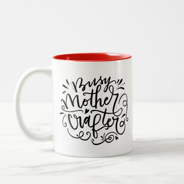 Tasse 2 Couleurs Artiste-mère occupé (Gauche)