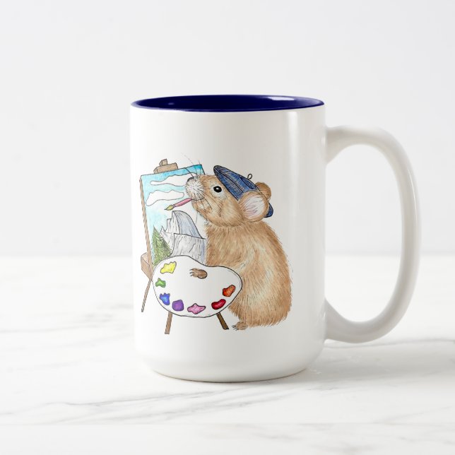 Tasse 2 Couleurs Artiste Pika Plein Peintre à air Yosemite (Droit)