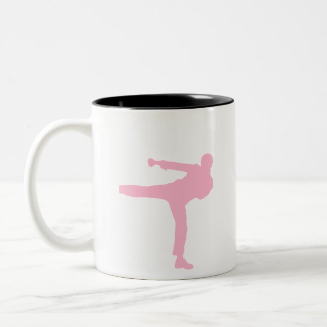 Tasse 2 Couleurs Arts martiaux rose-clair (Gauche)