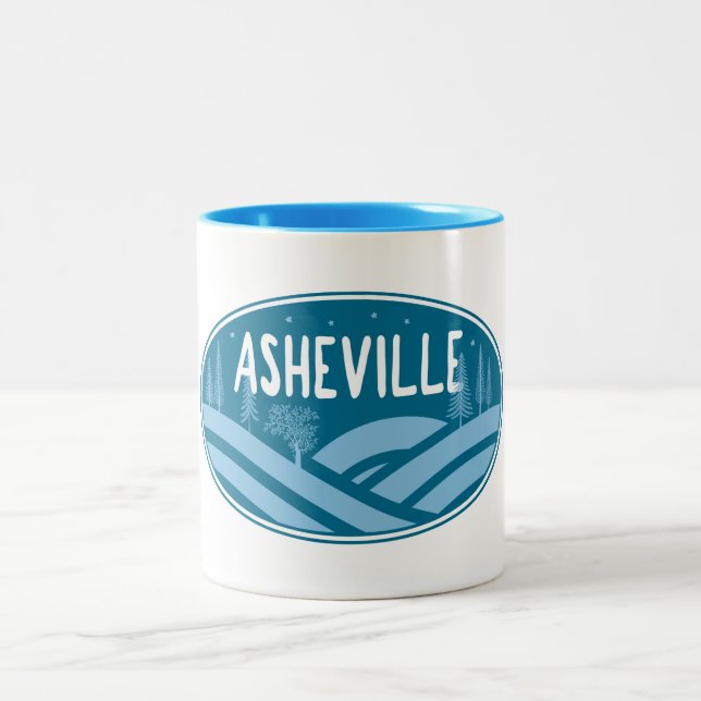 Tasse 2 Couleurs Asheville Caroline du Nord Extérieur (Centre)