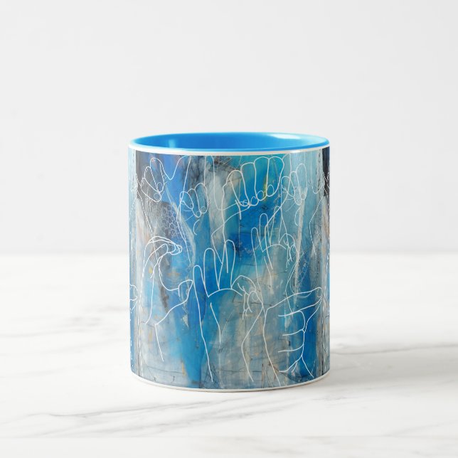 Tasse 2 Couleurs ASL américain (Centre)