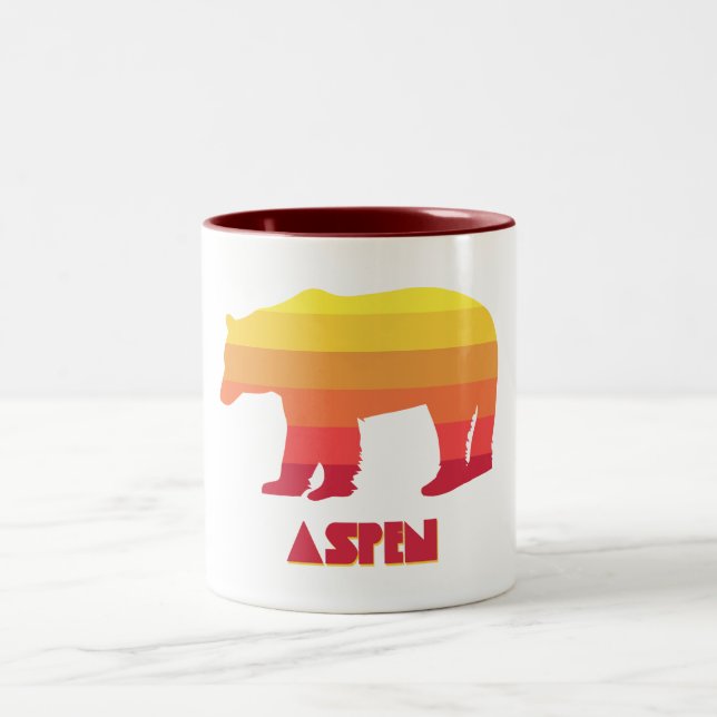 Tasse 2 Couleurs Aspen Colorado Ours arc-en-ciel (Centre)
