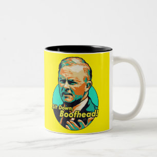 Tasse 2 Couleurs Asseyez-vous, Boofhead !