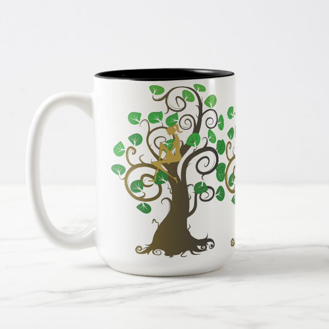 Tasse 2 Couleurs Assis dans l'arbre (Gauche)