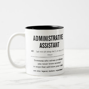 Tasse 2 Couleurs Assistant administratif personnalisé amusant