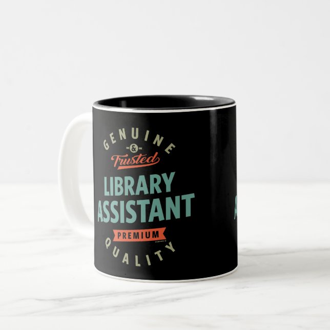 Tasse 2 Couleurs Assistant Bibliothèque (Devant gauche)