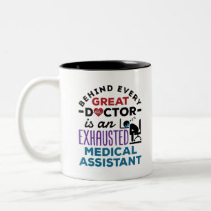 Tasse 2 Couleurs Assistant Médicale Exhausted Funny Appréciation