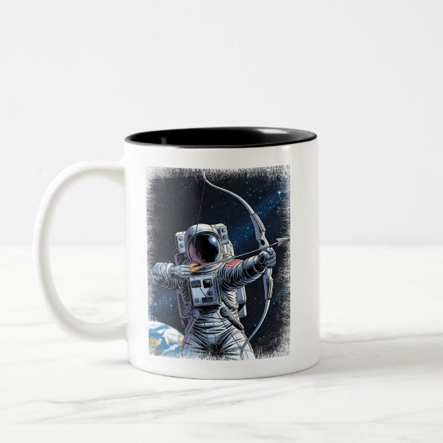 Tasse 2 Couleurs ASTRO ARCHER - Astronaut avec flèche et flèche (Gauche)
