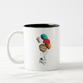 Tasse 2 Couleurs Astronaut Holding Planet Balloons Solar System