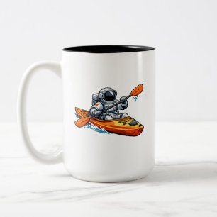 Tasse 2 Couleurs . Astronaute en kayak