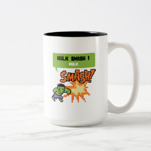Tasse 2 Couleurs Attaque de Hulk 8Bit - Hulk Smash!