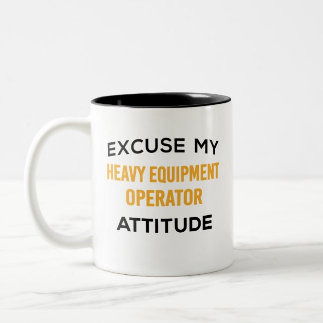 Tasse 2 Couleurs Attitude du conducteur d'équipement lourd (Gauche)