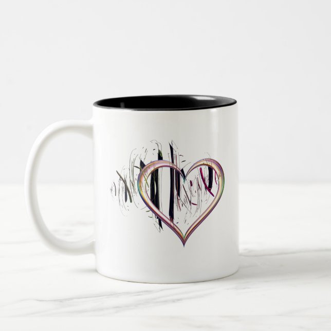 Tasse 2 Couleurs Au coeur être vrai (Gauche)
