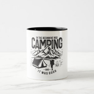 Tasse 2 Couleurs Au Début Était Camping Extérieur Aventure