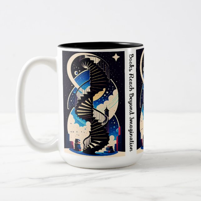 Tasse 2 Couleurs Au-delà de la citation d'imagination (Gauche)