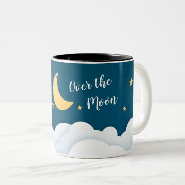 Tasse 2 Couleurs Au-dessus de la lune (Devant droit)