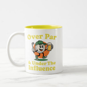 Tasse 2 Couleurs Au-dessus du par et sous l'influence Golf Boire 