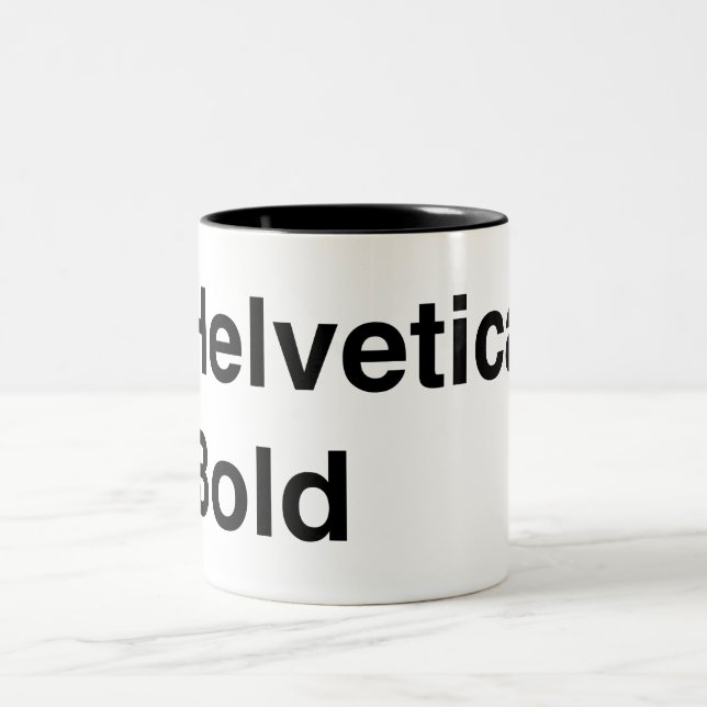 Tasse 2 Couleurs Audacieux helvetica (Centre)