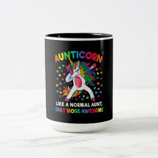 Tasse 2 Couleurs aunticorn comme une tante seulement un incroyable