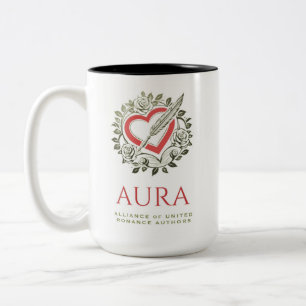 Tasse 2 Couleurs AURA coeur rouge vert couronne muet