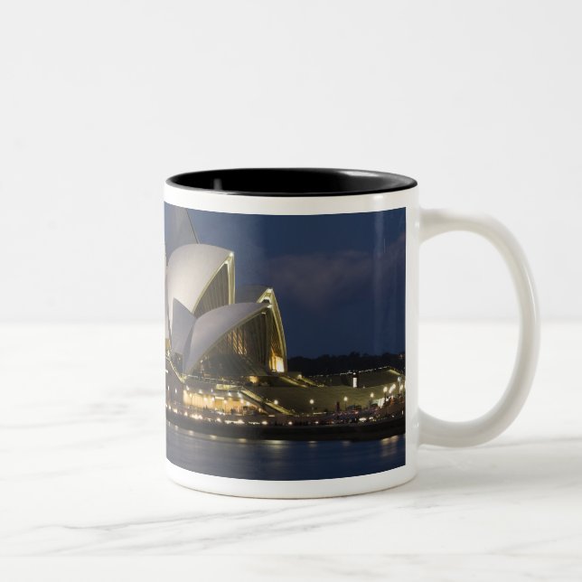 Tasse 2 Couleurs Australie, Sydney. Opéra de nuit le (Droit)