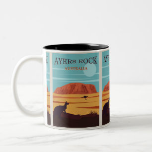 Tasse 2 Couleurs Australie, Uluru Travel Wild Adventure Outback