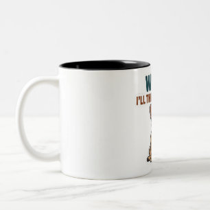 Tasse 2 Couleurs Autocollant de bouledogue français 'Promenade ? J'