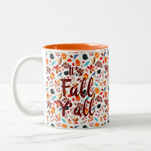 Tasse 2 Couleurs Automne Feuilles "C'est l'automne Y'all"