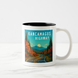 Tasse 2 Couleurs Autoroute Kancamagus New Hampshire coucher de sole