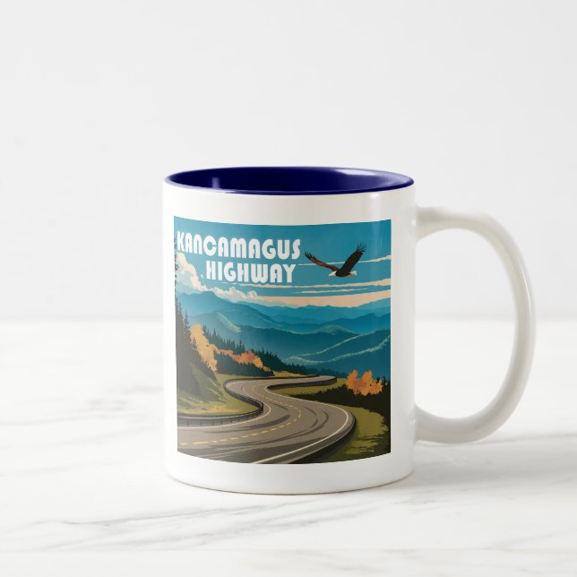 Tasse 2 Couleurs Autoroute Kancamagus New Hampshire Eagle (Droit)