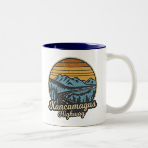 Tasse 2 Couleurs Autoroute Kancamagus New Hampshire Retro