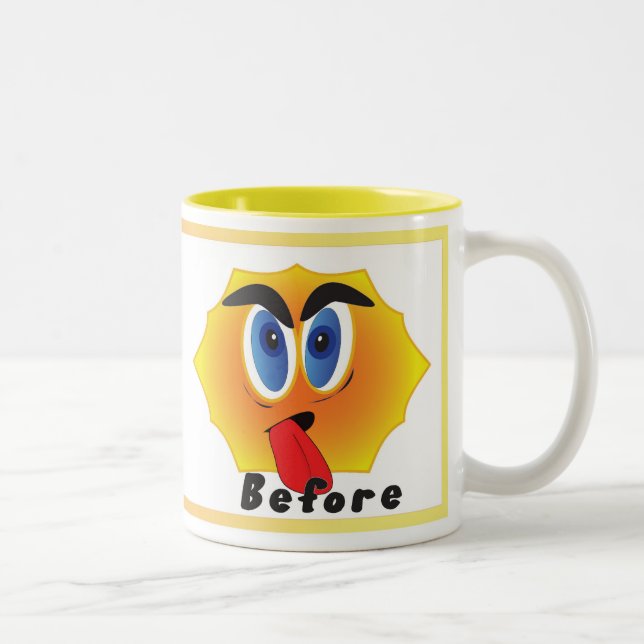 Tasse 2 Couleurs Avant et après le café (Droit)