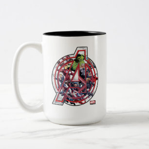 Tasse 2 Couleurs Avengers Classiques Logo Intérieur Avengers