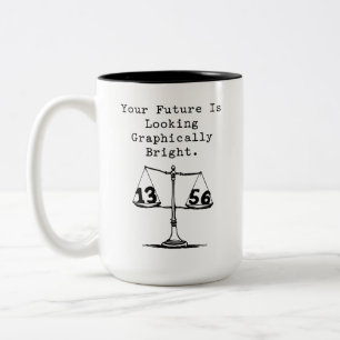 Tasse 2 Couleurs Avenir se présentant graphiquement brillant, plais