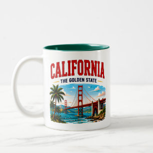 Tasse 2 Couleurs Aventure de la côte dorée de Californie