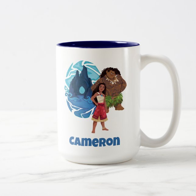 Tasse 2 Couleurs Aventures Moana & Maui en Océanie (Droit)