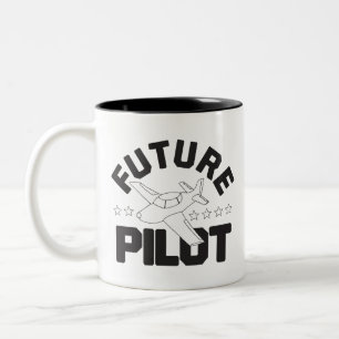 Tasse 2 Couleurs Aviation pour les enfants Voler dans le futur élev