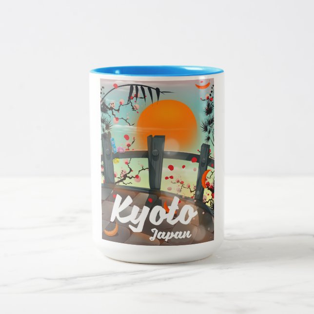 Tasse 2 Couleurs Avis de voyage de Kyoto Japon (Centre)