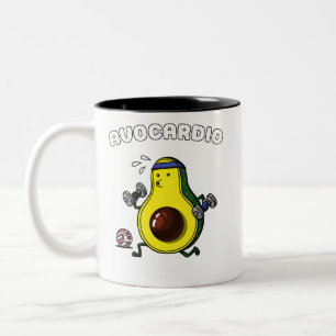 Tasse 2 Couleurs Avocado Vegan Fitness Cardio Exercice