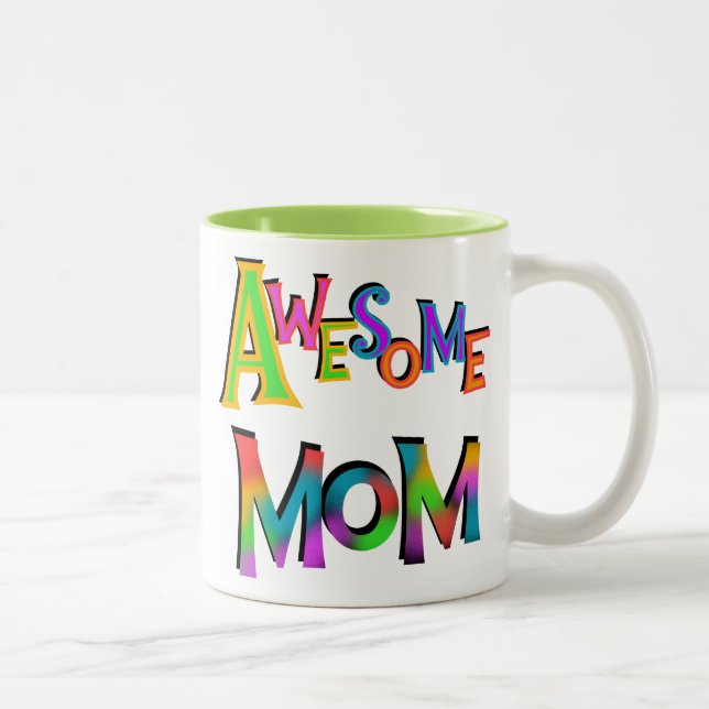 Tasse 2 Couleurs Awesome Maman T-shirts et cadeaux (Droit)