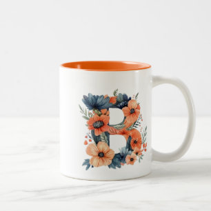 Tasse 2 Couleurs B Alphabet Lettre Design Cup