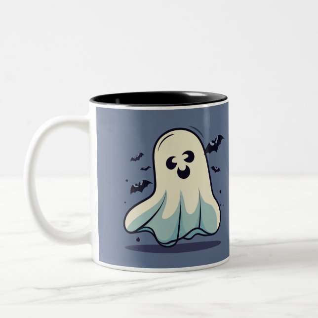 Tasse 2 Couleurs Baby Halloween Ghost, Whimsical Halloween Ghost,   (Gauche)