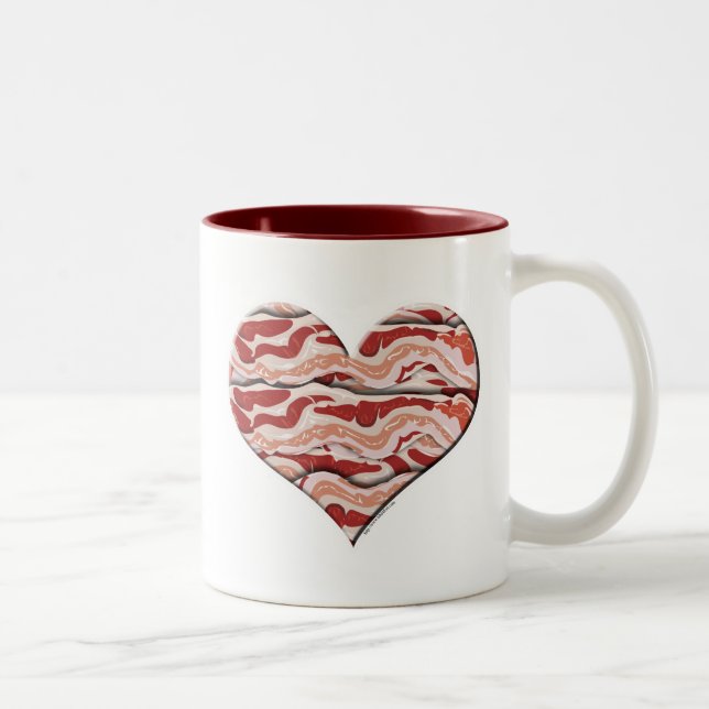 Tasse 2 Couleurs Bacon Heart (Droit)