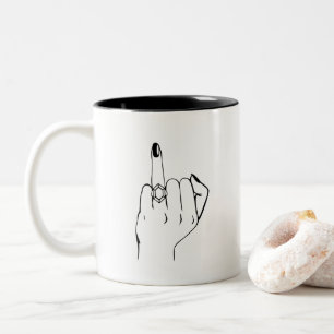 Tasse 2 Couleurs Bague de fiançailles personnalisée pour Mme Newly