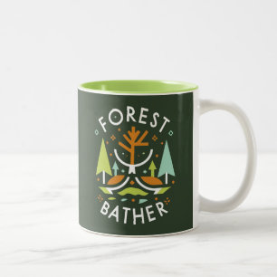 Tasse 2 Couleurs Baigneuse de forêt cubiste